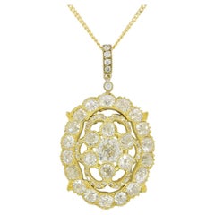 2.50 Carat Old Cut Diamond Cluster Pendant 2.50 Carat Old Cut Diamond Cluster Pendant