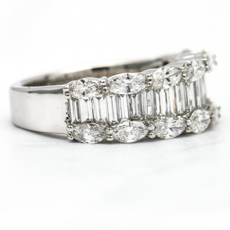 2.50 Carat Platinum Diamond Anniversary Band Ring For Sale at 1stDibs