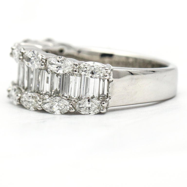 2.50 Carat Platinum Diamond Anniversary Band Ring For Sale at 1stDibs