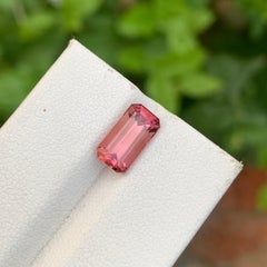 2.50 Carat Pretty Loose Rubellite Tourmaline Emerald Shape Gem For Ring