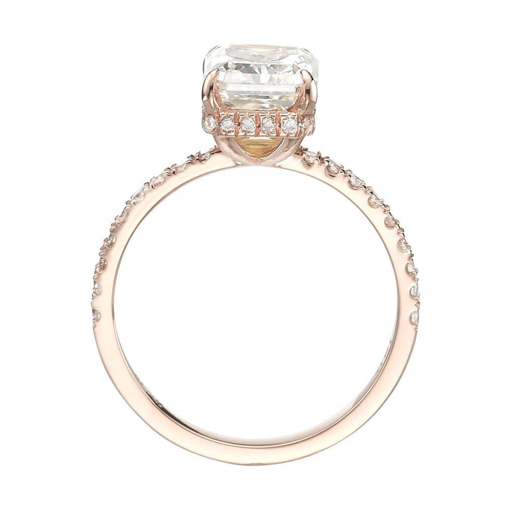 2.5 carat radiant cut diamond ring