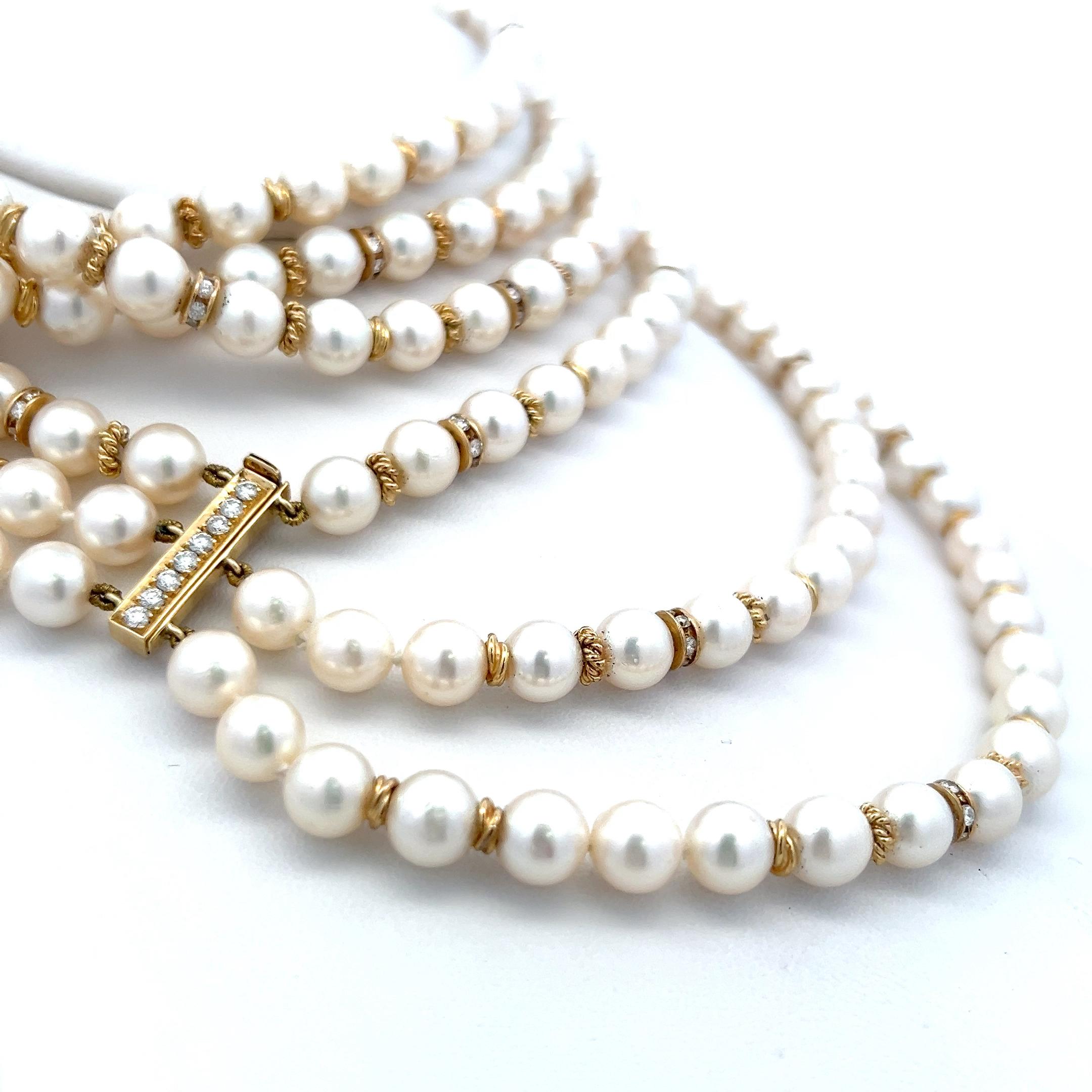 Collier en or jaune 18 carats avec diamants ronds brillants de 2,50 carats H VS Bon état - En vente à New York, NY