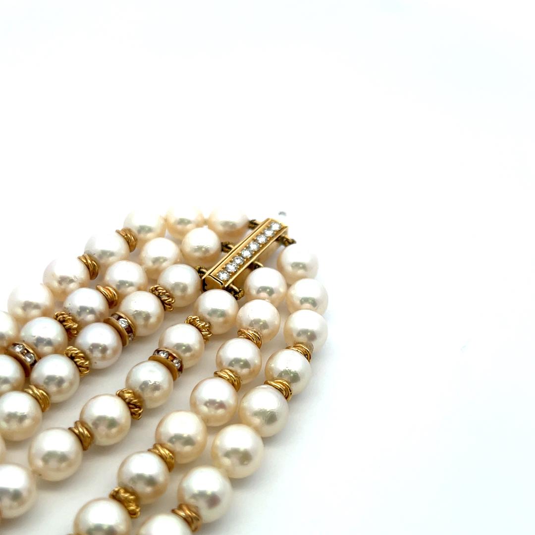 Collier en or jaune 18 carats avec diamants ronds brillants de 2,50 carats H VS en vente 2