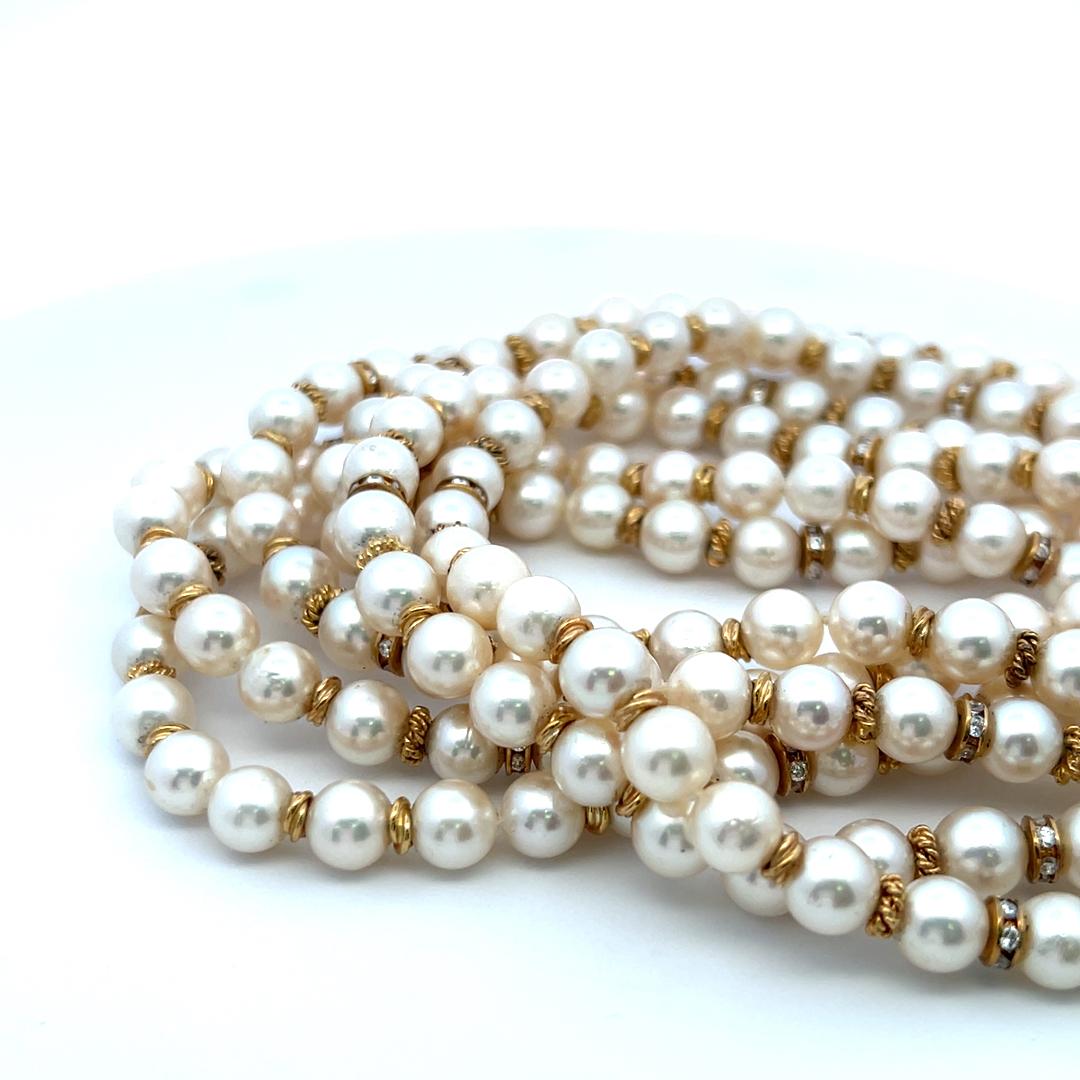 Collier en or jaune 18 carats avec diamants ronds brillants de 2,50 carats H VS en vente 3