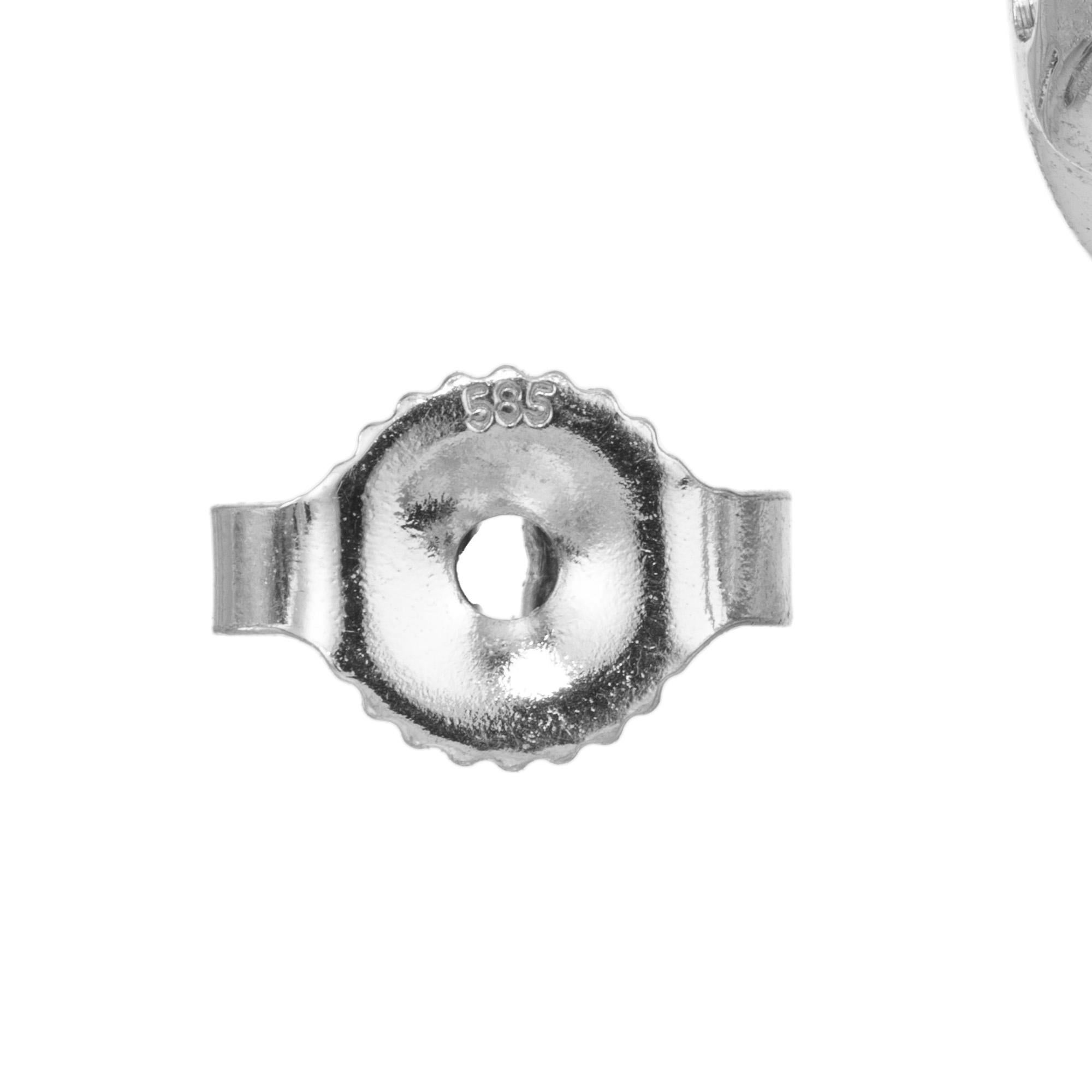 Women's 2.50 Carat Round Tanzanite Round Diamond White Gold Halo Earrings For Sale