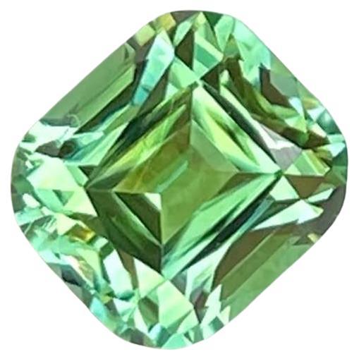 2.50 Carats Mint Green Tourmaline Stone Cushion Cut Afghan Gemstone