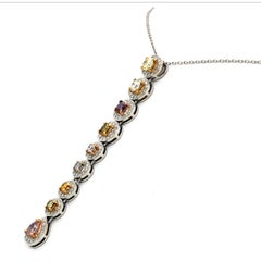 2.50 Carat Multi-Color Natural Diamonds Pendant on Chain