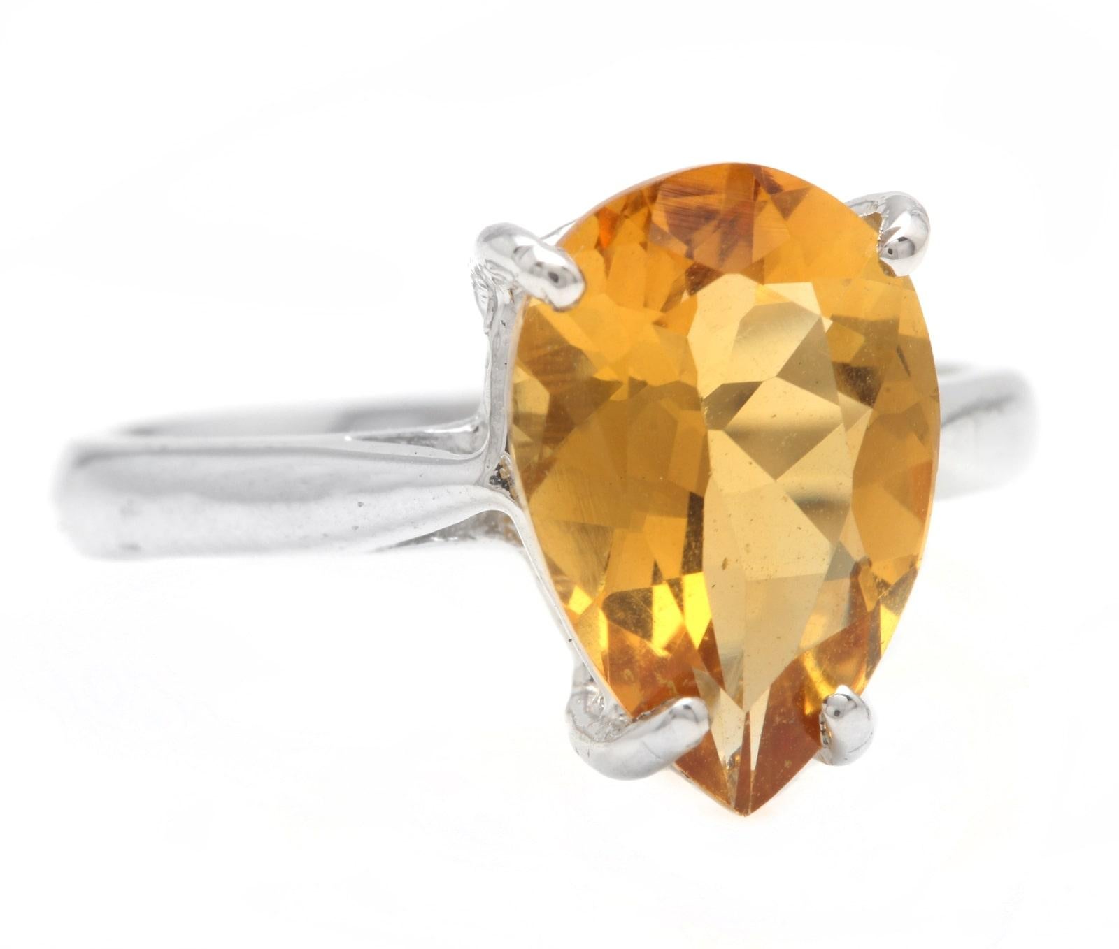 2.50 Carats Exquisite Natural Citrine 14K Solid White Gold Ring

Total Natural Citrine Weight is: Approx. 2.50 Carats 

Citrine Measures: Approx. 12.00 x 8.00mm

Ring size: 5.75 ( Free Sizing available)

Ring total weight: Approx. 3.0