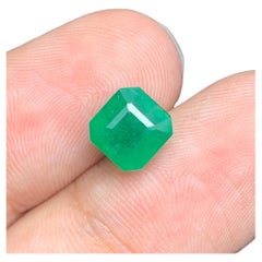 2.50 Carats Natural Loose Green Emerald From Zambia Mine Octagon Ring Gem