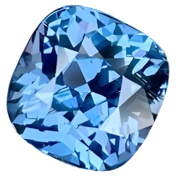 2.50 Carats Violetish Blue Spinel Stone Cushion Cut Natural Tanzanian Gemstone For Sale