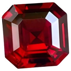 2,50 Karat Vivid Red Loose Granat Stein Asscher Cut natürlichen tansanischen Edelstein