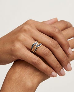 2.50 Ct Blue Sapphire Channel Set Band 14K Gold Blue Sapphire Band Unique Luxury
