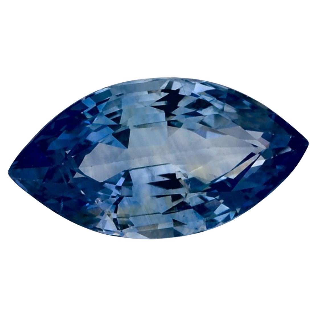 2.50 Karat Blauer Saphir Marquise Loser Edelstein