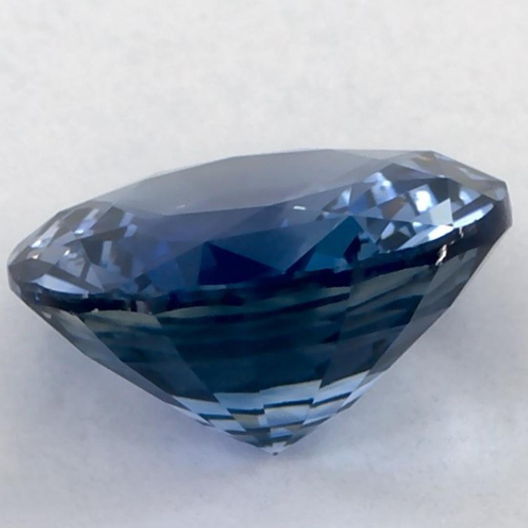 2,50 Karat blauer Saphir rund zertifiziert loser Edelstein im Zustand „Neu“ im Angebot in Fort Lee, NJ