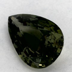 2.50 Ct Green Sapphire Pear Loose Gemstone