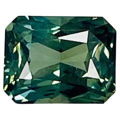 2.50 Ct Natural No Heat Radiant Green Sapphire CDC 