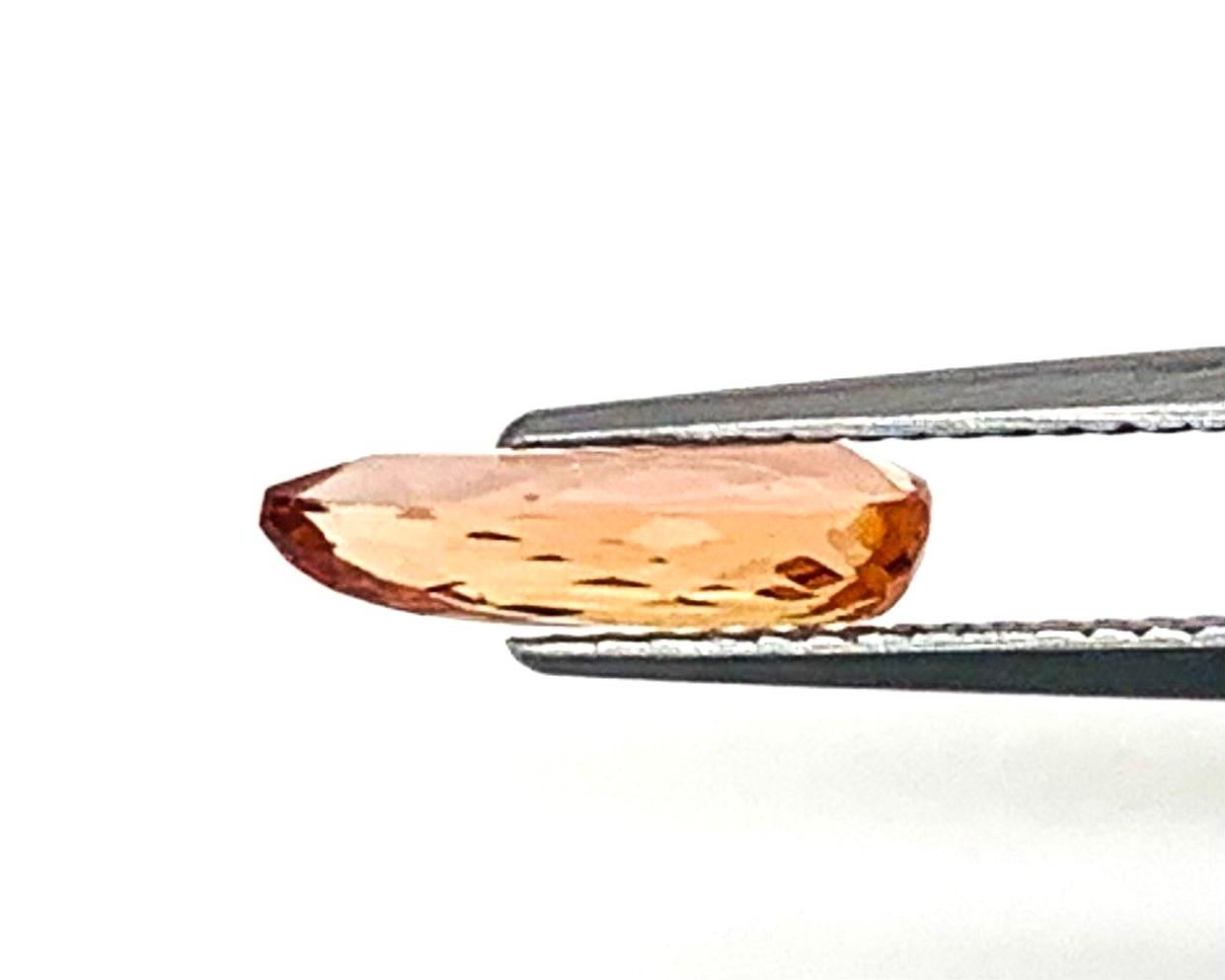 Artisan 2.50 Carat Peach Precious Topaz Pear Shaped Unset Loose Engagement Ring Gemstone