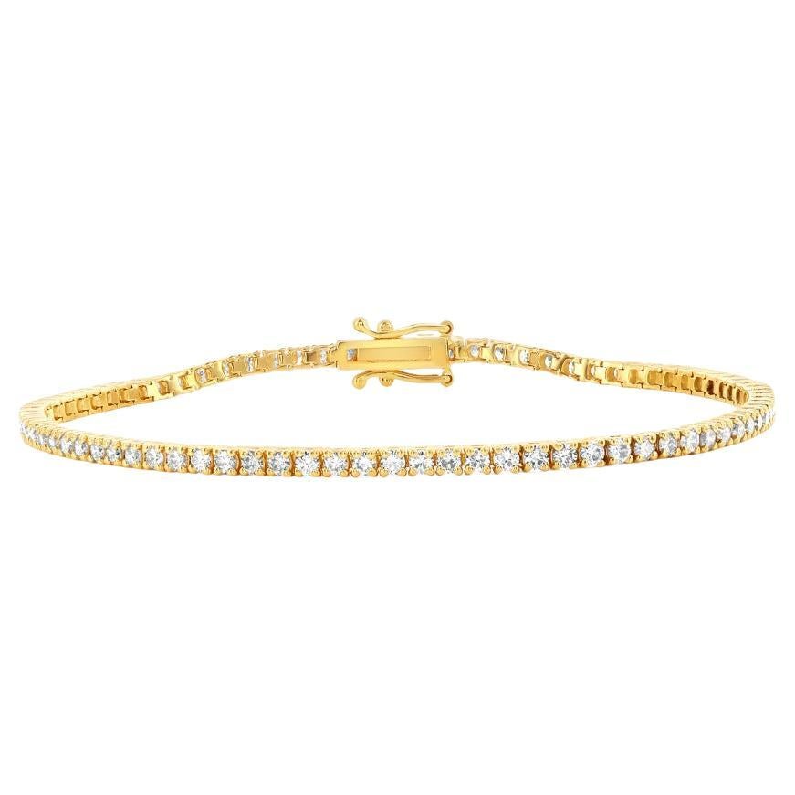 Bracciale tennis con diamanti gialli 2,50 carati 14K
