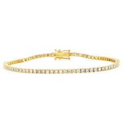 Bracciale tennis con diamanti gialli 2,50 carati 14K