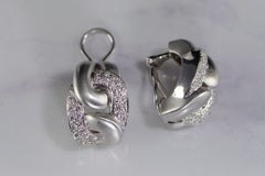 2.50 Carat Diamond Knot White Gold Earrings