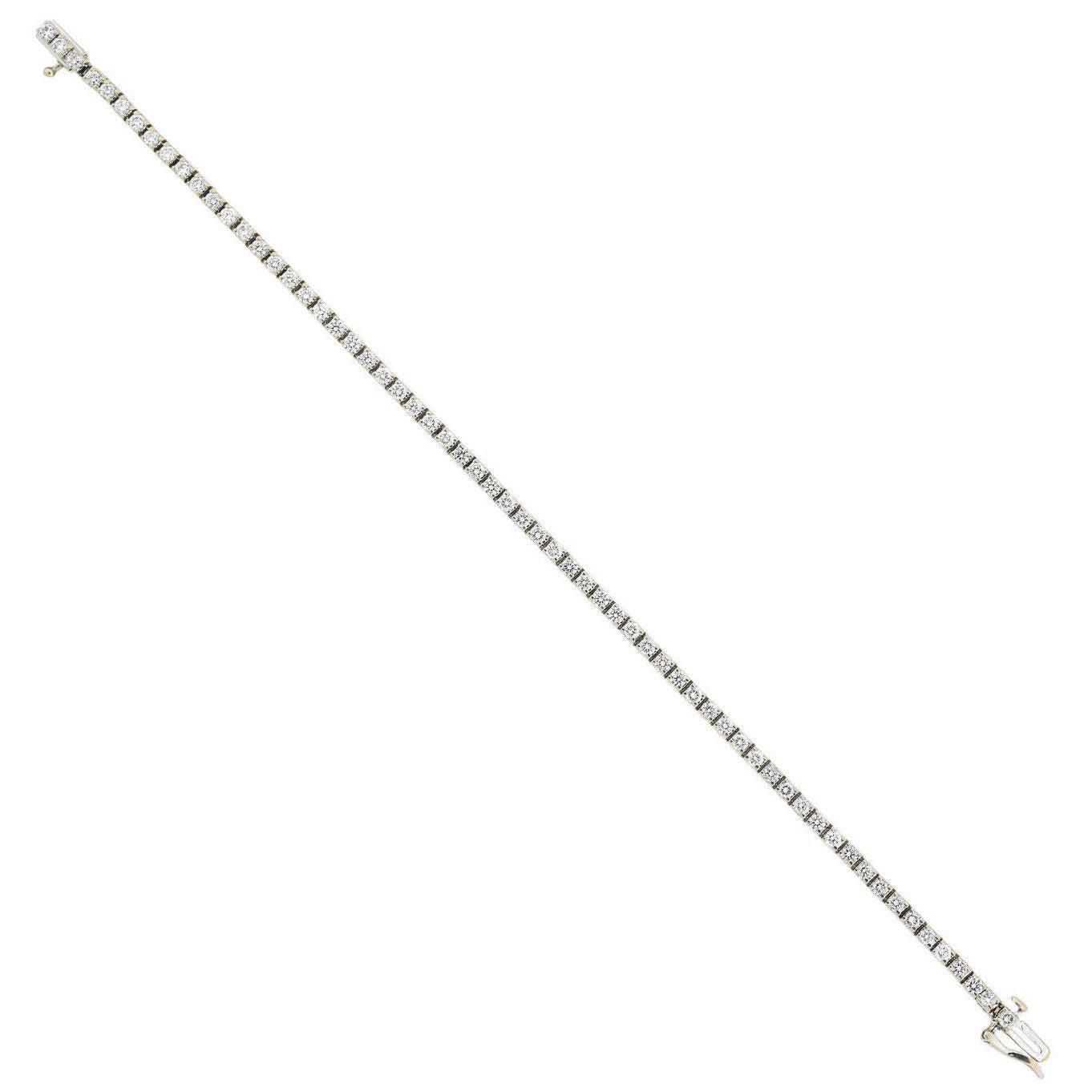 Contemporary 2.50 Total Carat Diamond Link Line Bracelet