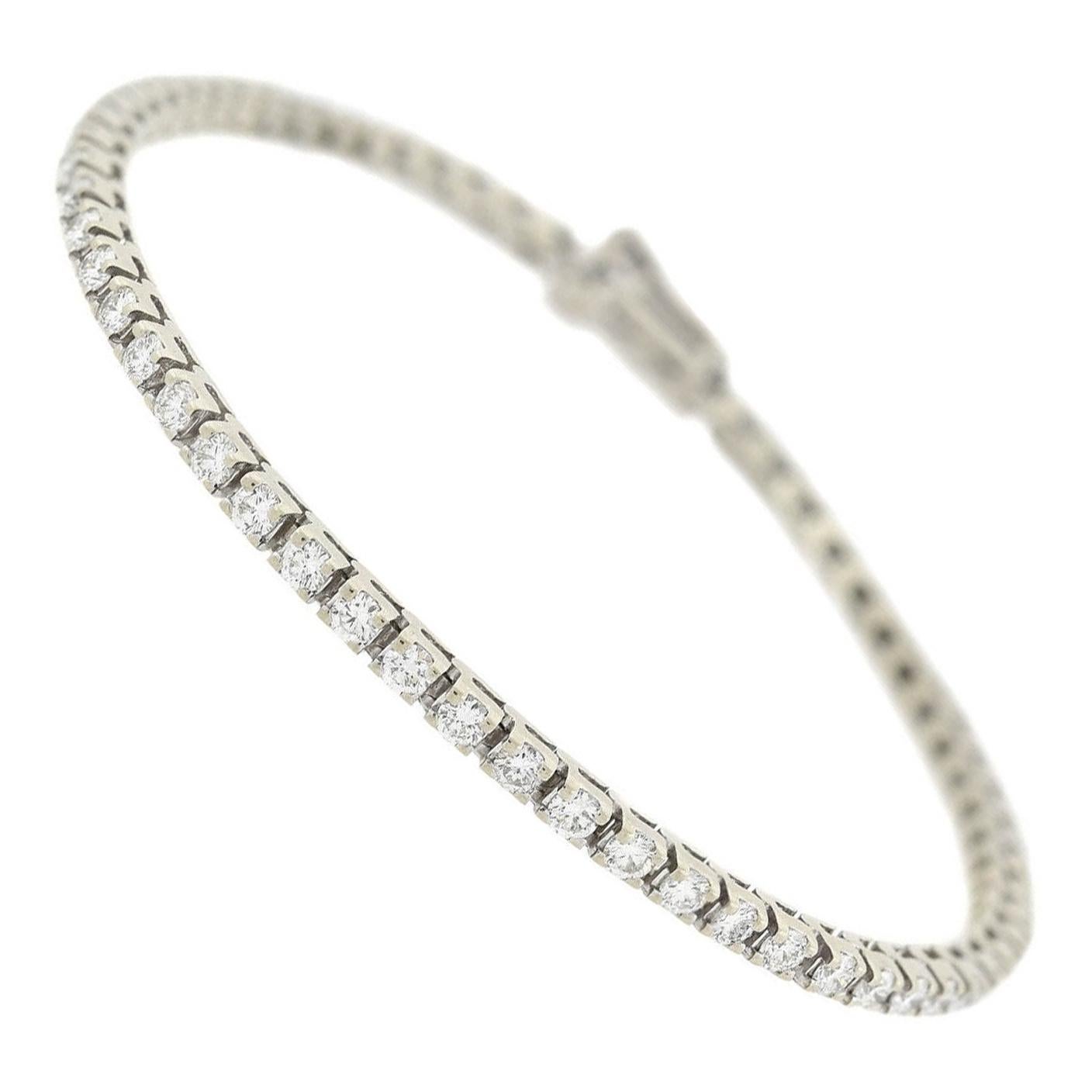 2.50 Total Carat Diamond Link Line Bracelet