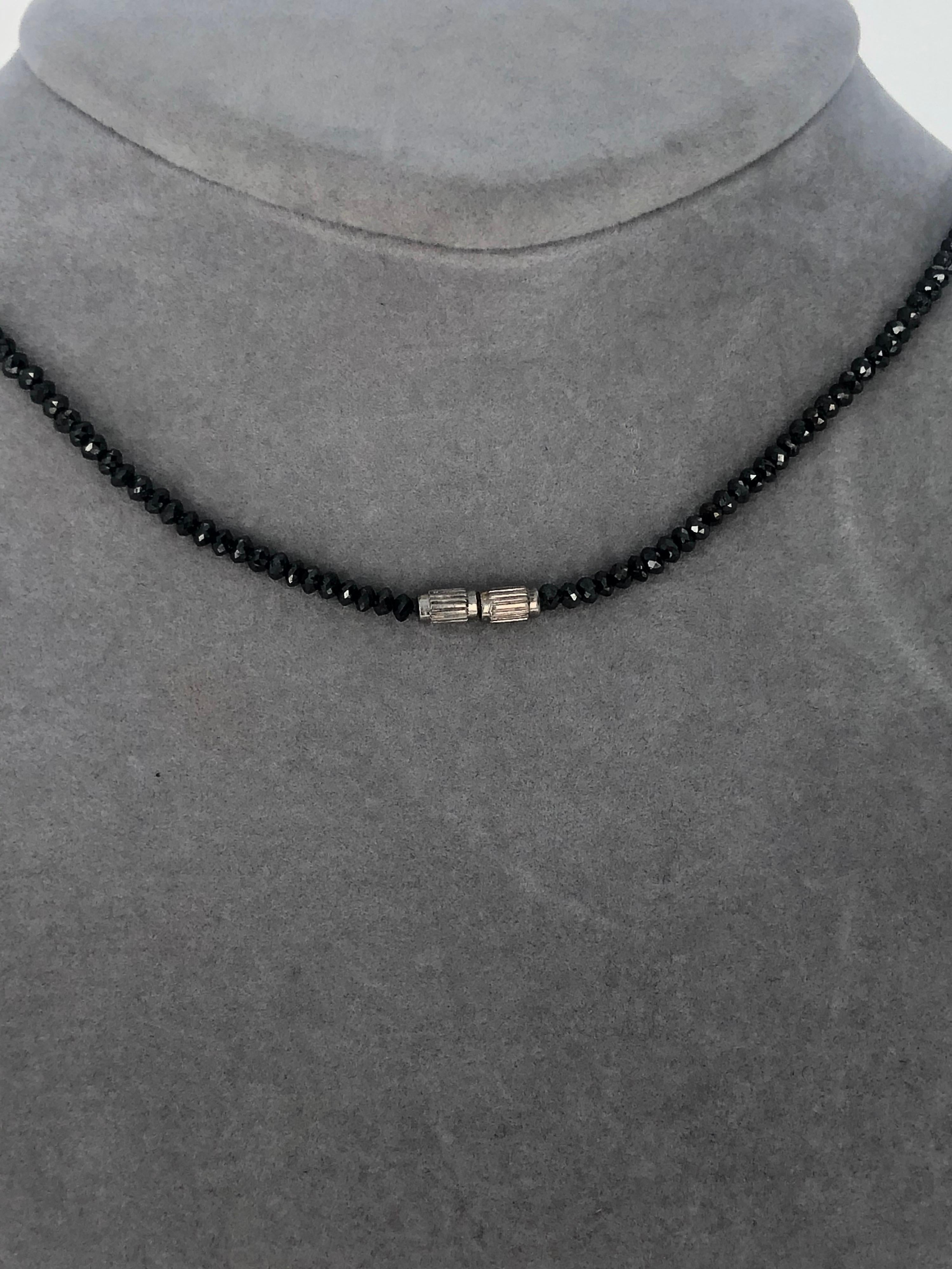 black diamond beads necklace