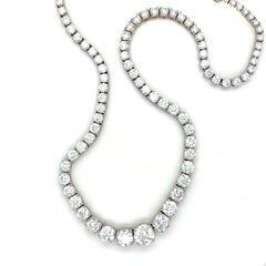 25.00 Carats Diamond Riviere Necklace
