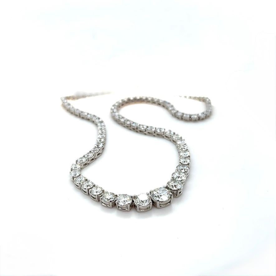 Taille brillant Collier rivière de diamants 25,00 carats en vente