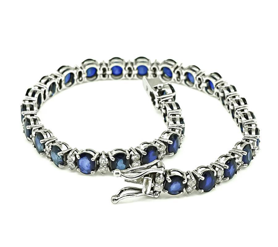 Bracelet de saphirs 25,00 carats et diamants 1,65 carat Bon état - En vente à New York, NY