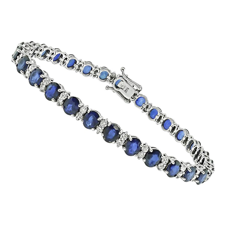 Bracciale con zaffiro 25,00ct e diamante 1,65ct