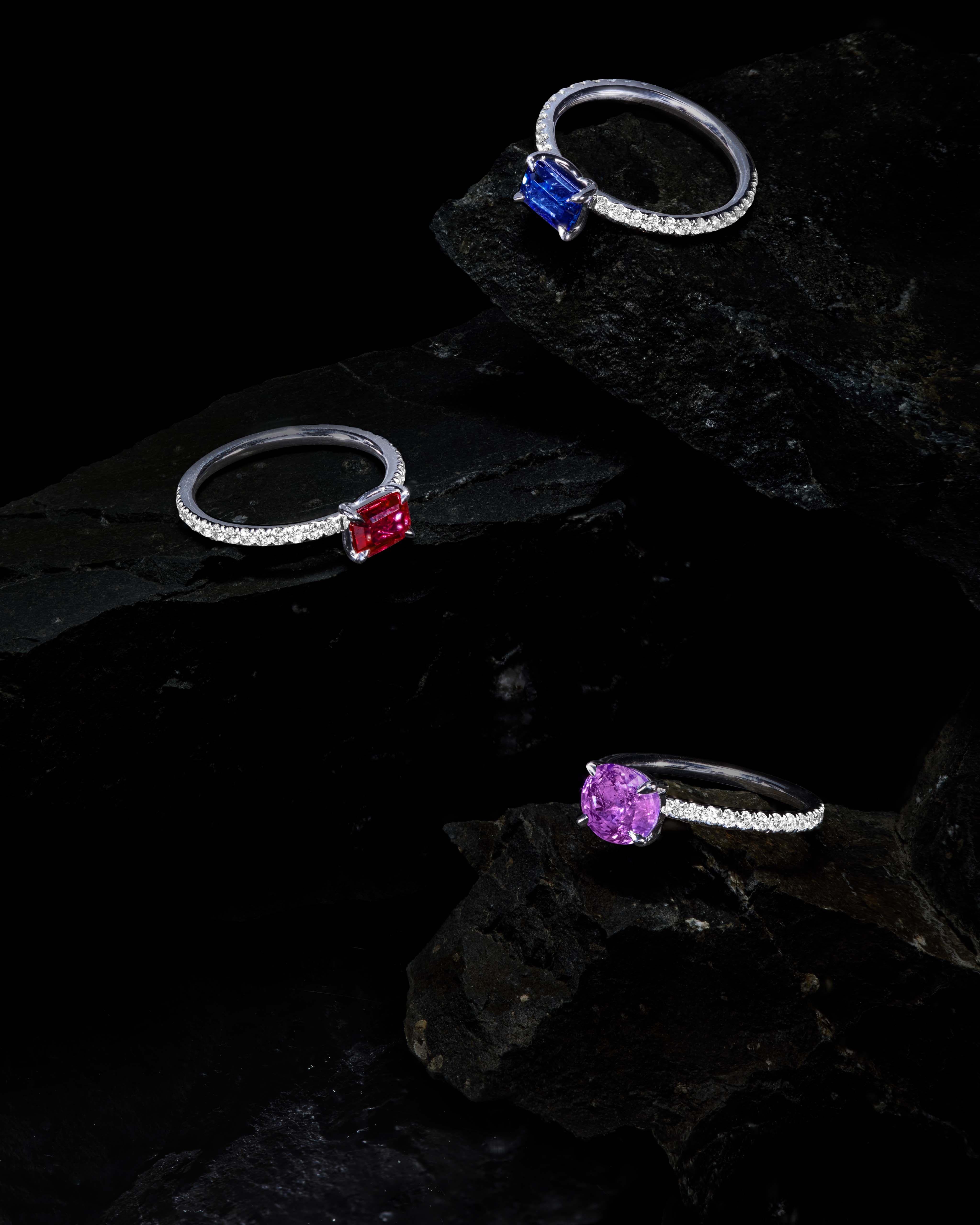 purple saphire rings