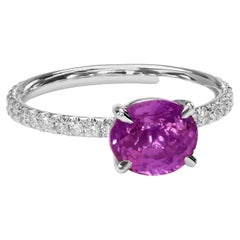 2.5 carat Purple Sapphire Ring, No Heat Madagascar