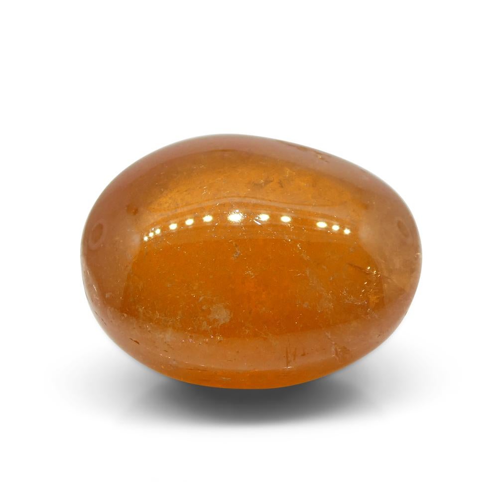 25.06ct Oval Cabochon Orange Mandarin Spessartine Garnet from Nigeria For Sale 8
