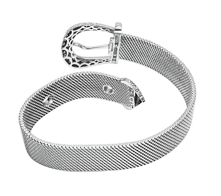 Bracelet boucle de ceinture en or à 2.50 ct de diamants Bon état - En vente à New York, NY