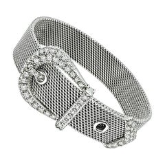 Bracelet boucle de ceinture en or à 2.50 ct de diamants