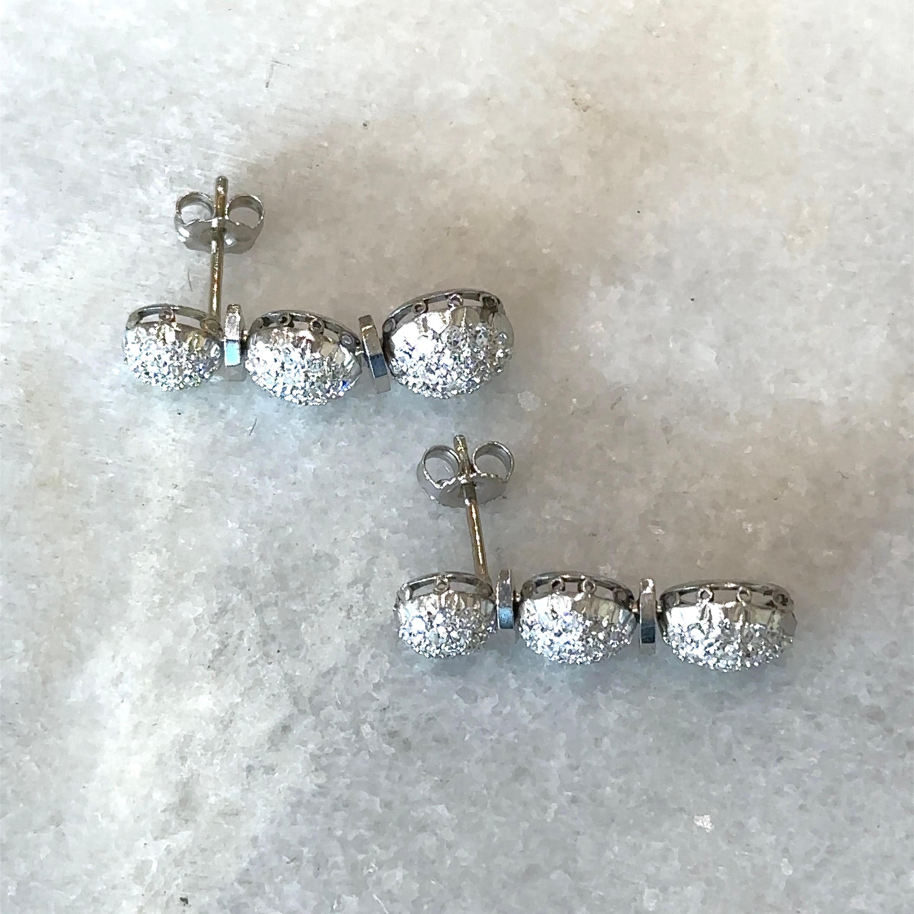 2.50CT Diamant Platin Vintage By Ohrringe im Angebot 1