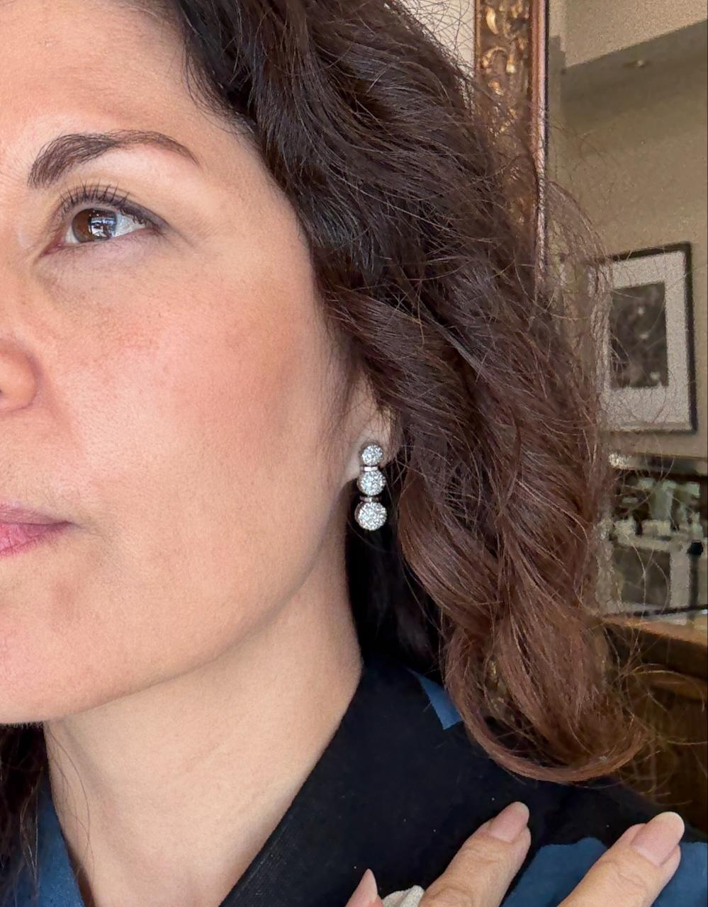 2.50CT Diamant Platin Vintage By Ohrringe im Angebot 2