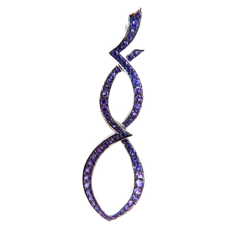 Amethyst Pin on Gold Chain main image 1