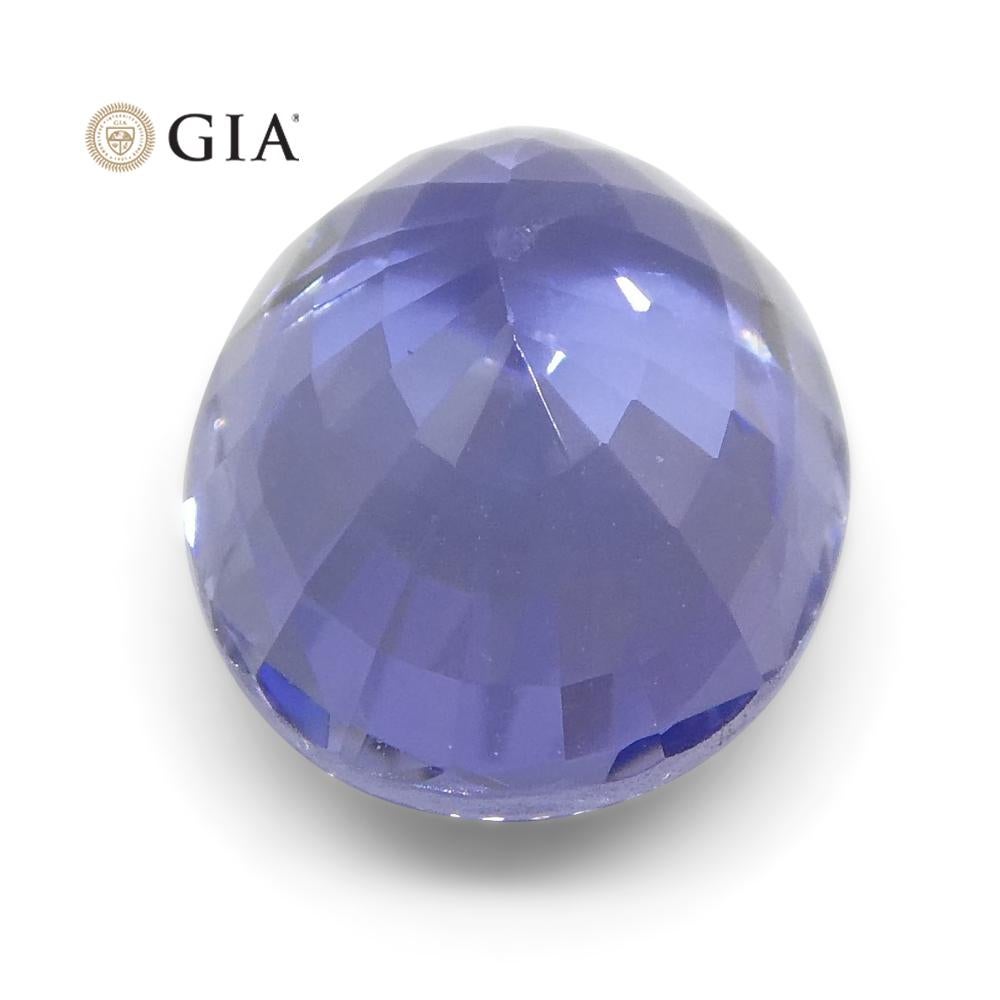 2.50ct Oval Color Change Sapphire GIA Certified Unheated Sri Lanka, Violetish Bl For Sale 7