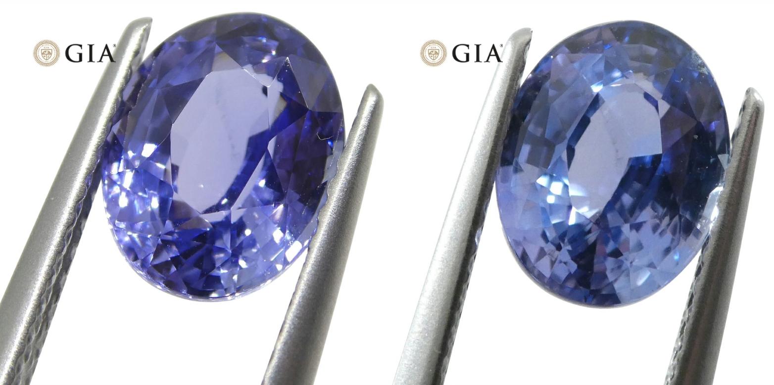 This is a stunning GIA Certified Color Change Sapphire 

The GIA report reads as follows:

 

GIA Report Number: 2205782320
Shape: Oval
Cutting Style: N/A
Cutting Style: Crown: Modified Brilliant Cut
Cutting Style: Pavilion: Step Cut
Transparency: