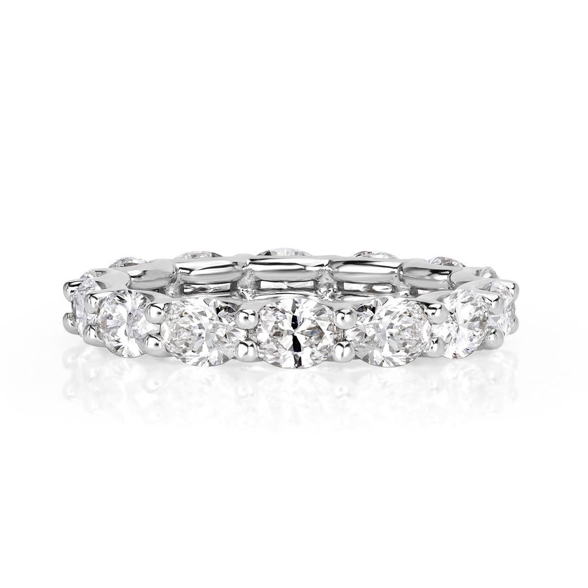 2.50ct Oval Cut Diamond Eternity Band in Platinum