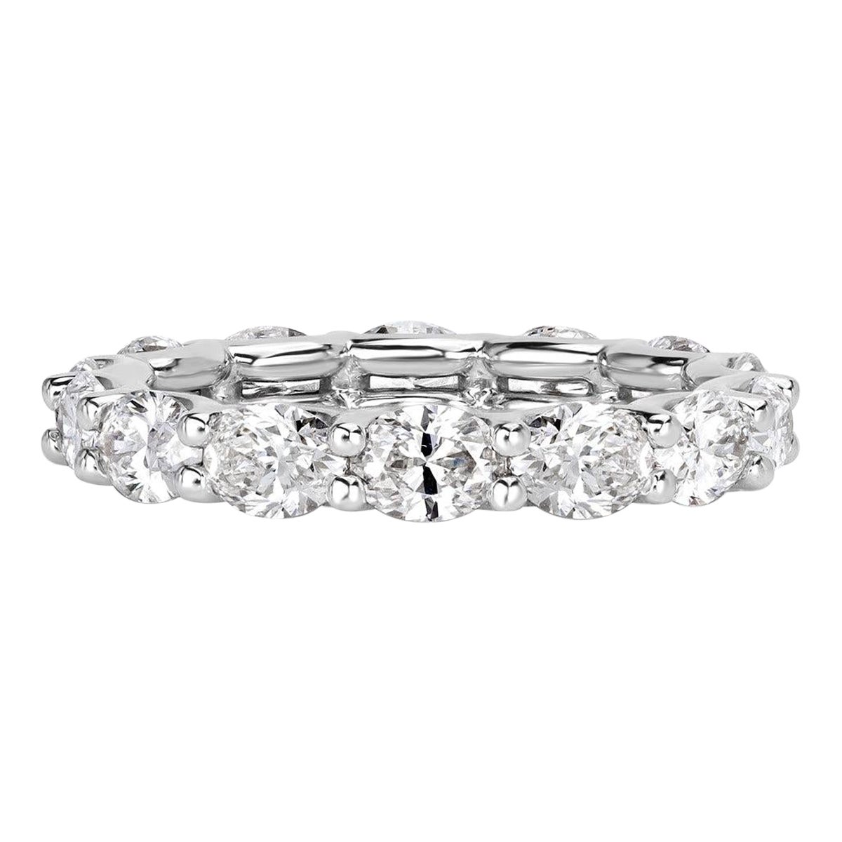 2.50ct Oval Cut Diamond Eternity Band in Platinum