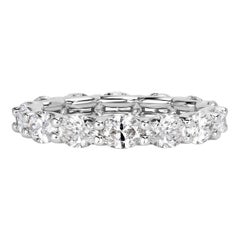 2.50ct Oval Cut Diamond Eternity Band in Platinum
