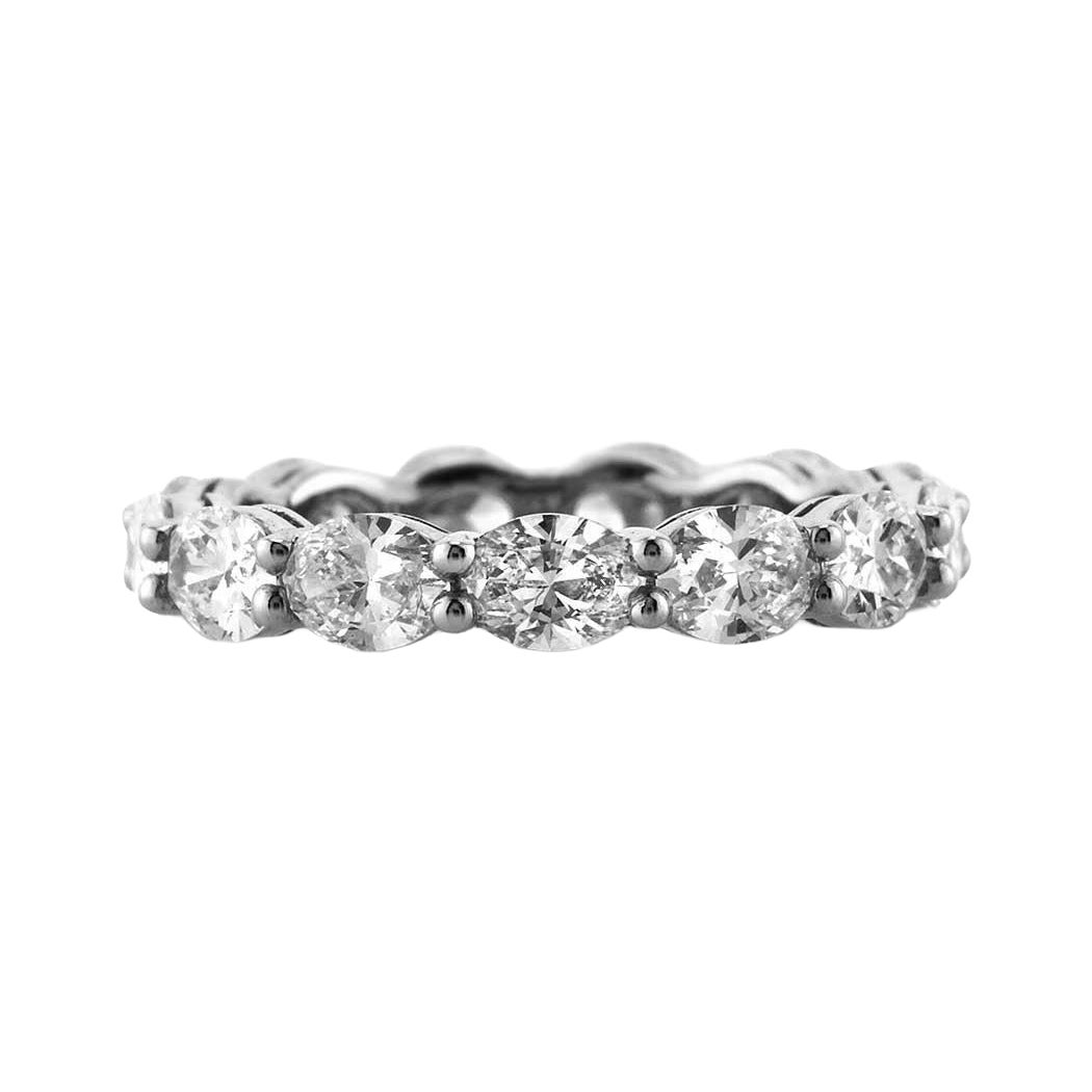 2.50ct Oval Cut Diamond Eternity Band in Platinum