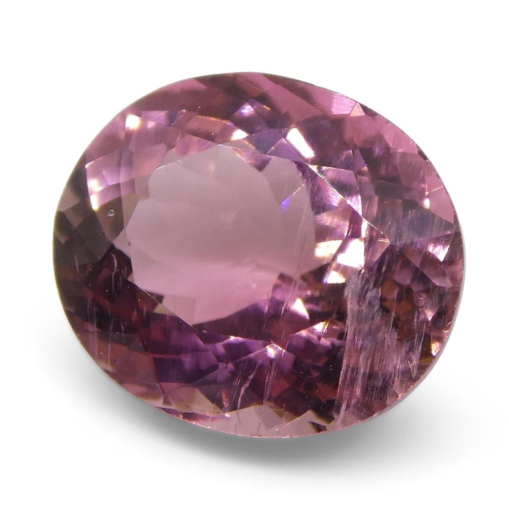 Brilliant Cut 2.50ct Oval Pink Tourmaline For Sale