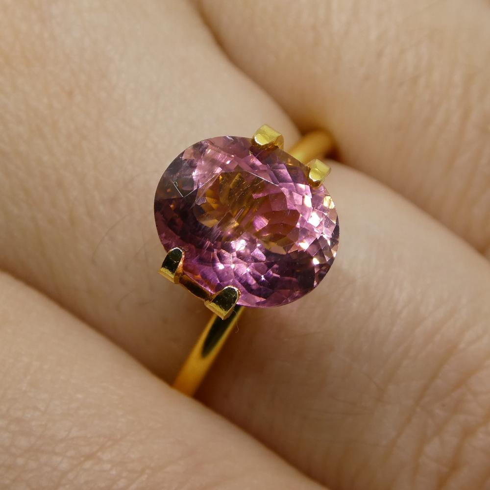 2.50ct Oval Pink Tourmaline For Sale 1