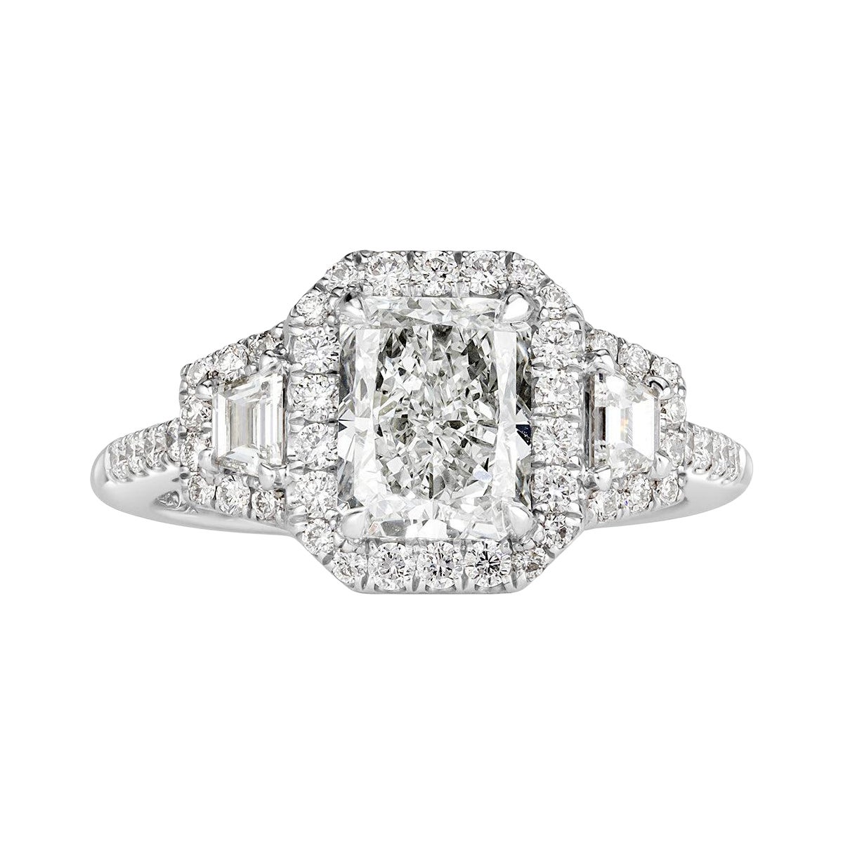 2.50ct Radiant Cut Diamond Engagement Ring