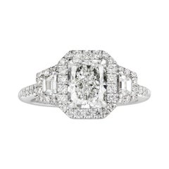 2.50ct Radiant Cut Diamond Engagement Ring