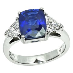 2.50ct Sapphire 0.80ct Diamond Engagement Ring